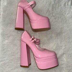 Pink babydoll heels